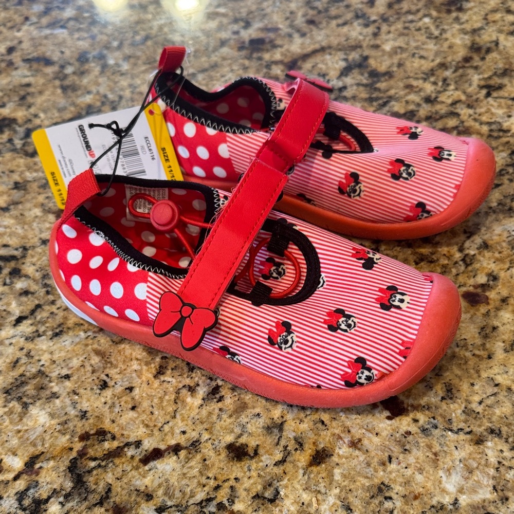 Disney Minnie Mouse Kids Water Shoes - Red and white
